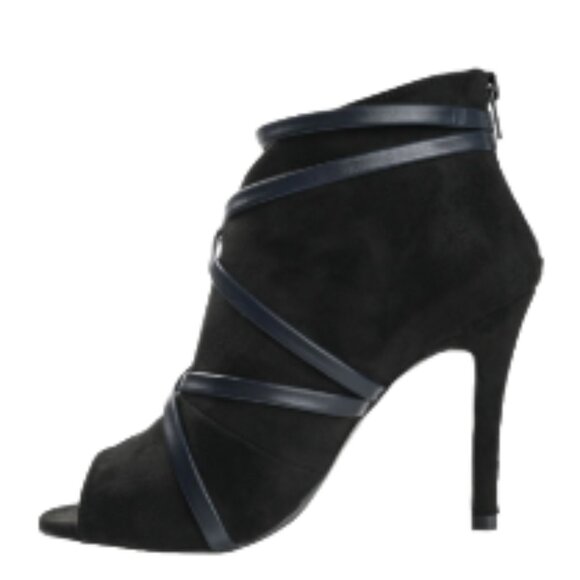 JOURNEE COLLECTION Samara Stiletto Heeled Booties, Faux Suede, Black, 7.5M NWT** - Picture 4 of 4